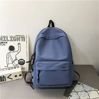 17.7in College Backpack with Green Frog Pendant