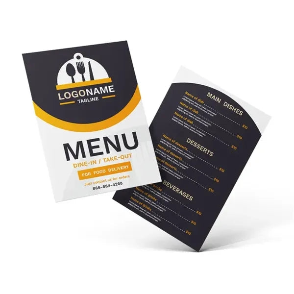 Take-Out Menus - 8.5" x 14" (Front and Back)