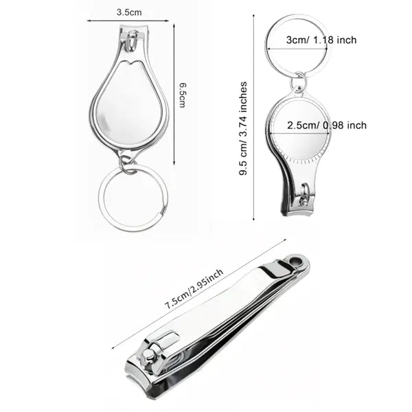 Metal Nail Clipper Keychain with Custom Logo Area
