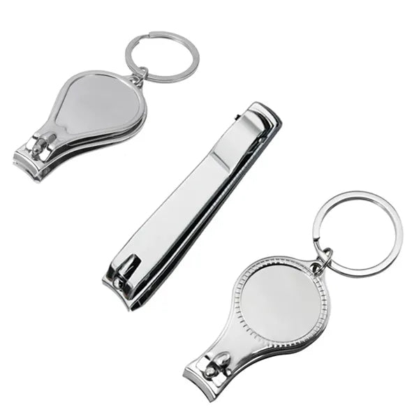 Metal Nail Clipper Keychain with Custom Logo Area