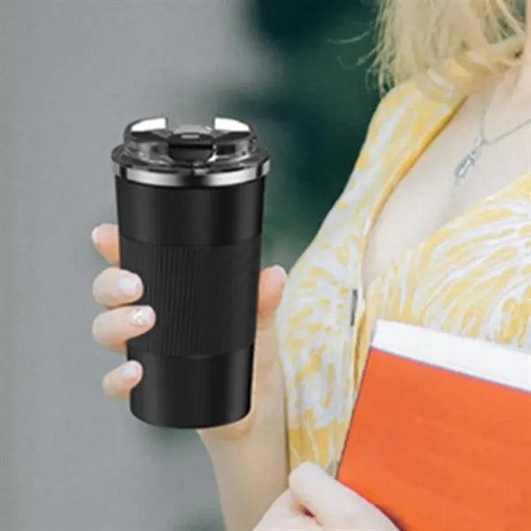 17Oz. Stainless Steel Insulated Travel Mug W/ Flip Lid