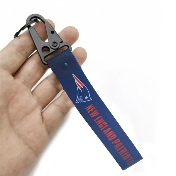 Custom Woven Tactical Keychain with Metal Clip and Keyring