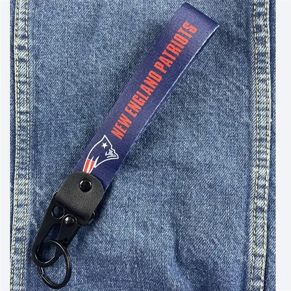 Custom Woven Tactical Keychain with Metal Clip and Keyring