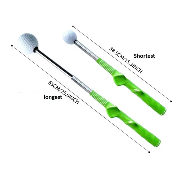 Golf Swing Trainer Aid with Grip Guide and Practice Ball