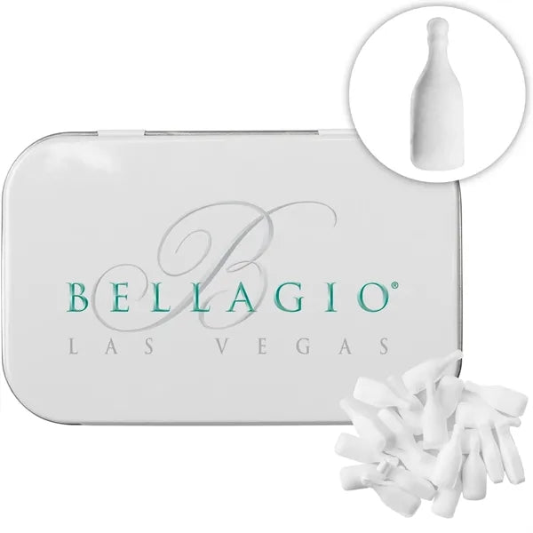 Rectangular Tin with Bottle Shaped Mints