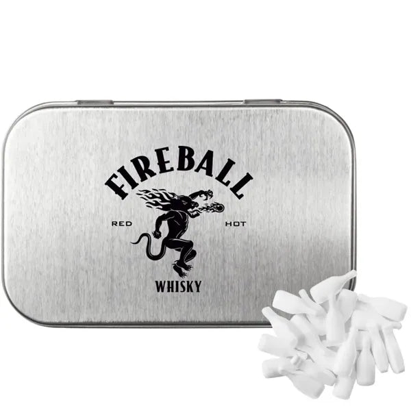 Rectangular Tin with Bottle Shaped Mints