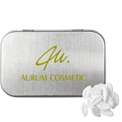 Rectangular Tin with Lip Shaped Mints