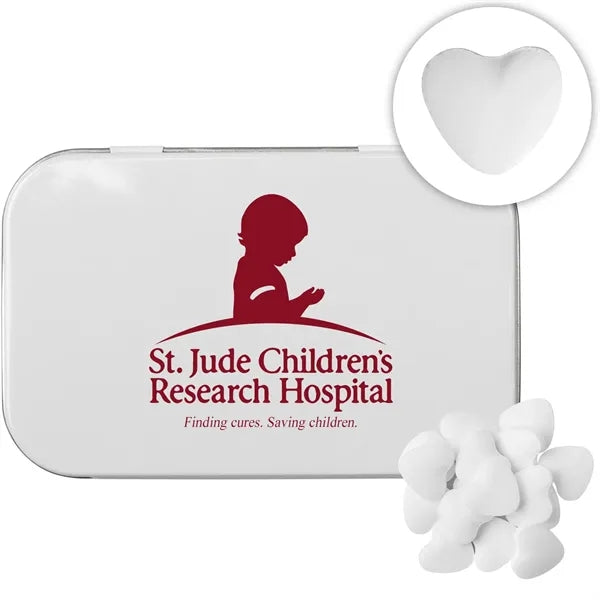 Rectangular Tin with Heart Shaped Mints