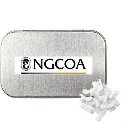 Rectangular Tin with Golf Club Shaped Mints