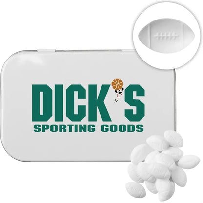 Rectangular Tin with Football Shaped Mints