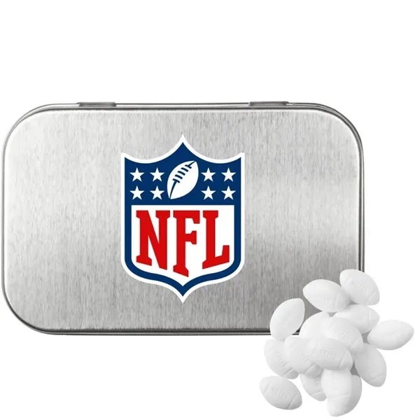 Rectangular Tin with Football Shaped Mints