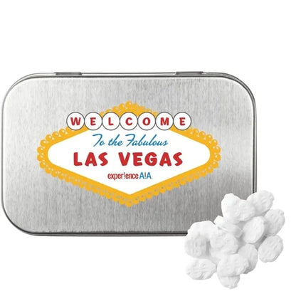 Rectangular Tin with Dollar Sign Shaped Mints