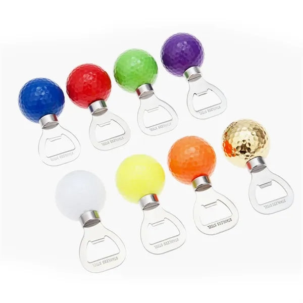 Golf Ball Shape Bottle Opener Custom Logo Option