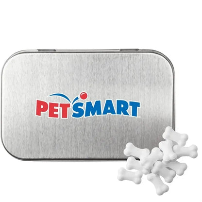 Rectangular Tin with Bone Shaped Mints
