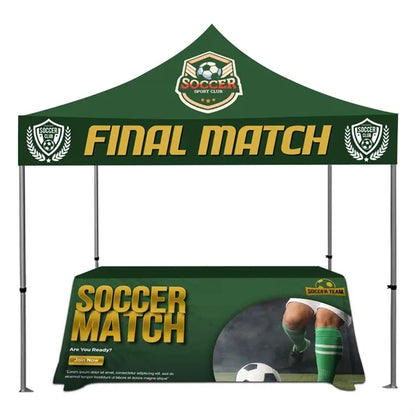 10' X 10' Custom Printed Pop Up Tent Kit With Table Throw