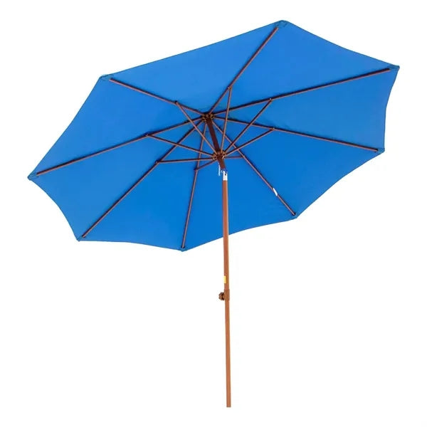 9' Wood Look Tilting Market Umbrella Kit (1 Imprint)