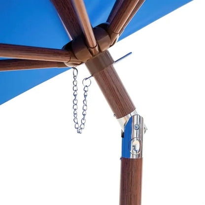 9' Wood Look Tilting Market Umbrella Kit (1 Imprint)
