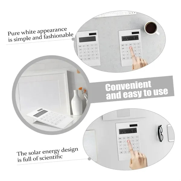 Large Display Durable Solar Calculator with Stand
