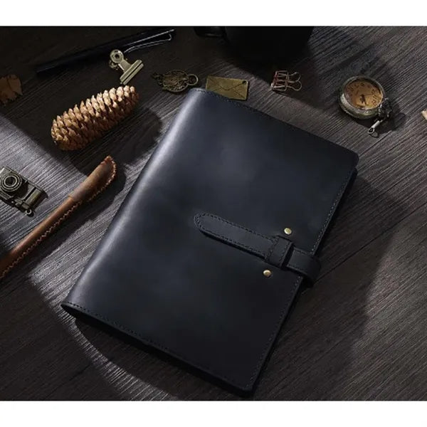 Leather Multi-Functional Zipper Retro Loose Leaf Book Diary