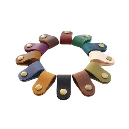 Handmade Practical Buckle Storage Genuine Leather Hub