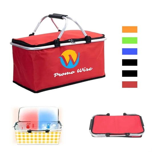 Aluminum Film Dual Function Folding Picnic Basket