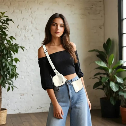 Multifunctional Canvas Crossbody Sling Bag