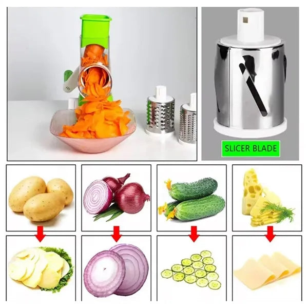 Multifunctional Hand-Cranked Roller Vegetable Cutter
