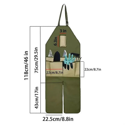 Gardening Multi-Pocket Oxford Cloth Extended Garden Apron