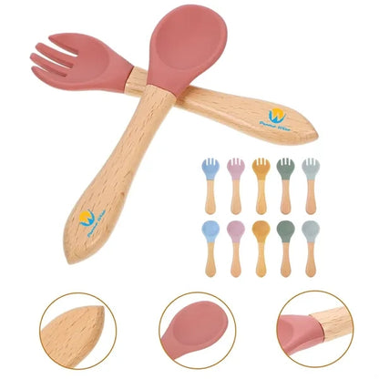 Silicone Safe Baby Tableware Spoon