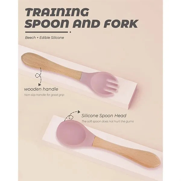 Silicone Safe Baby Tableware Spoon