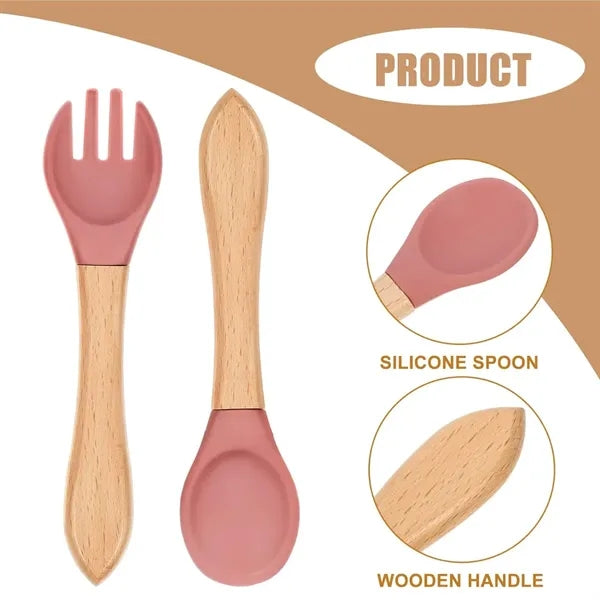 Silicone Safe Baby Tableware Spoon