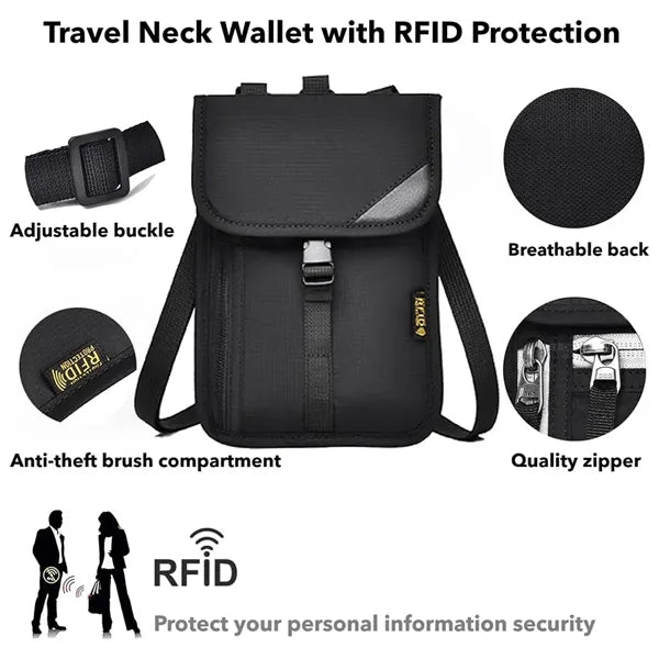 Small Crossbody Travel RFID Passport ID Purse Sling Bag