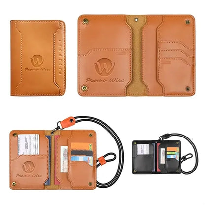 Multifunctional Leather Passport Holder Wallet Case