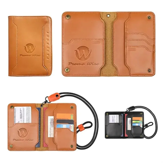 Multifunctional Leather Passport Holder Wallet Case