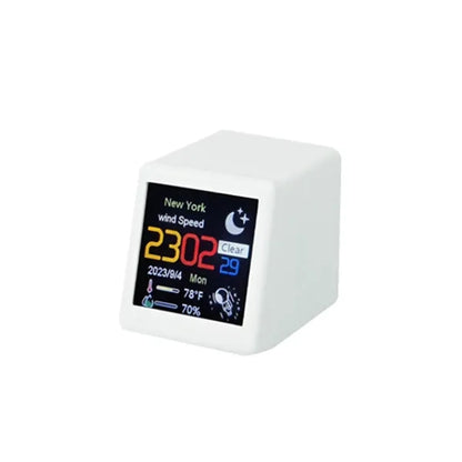 Mini Waterproof Square Smart Weather Clock Desktop Ornament