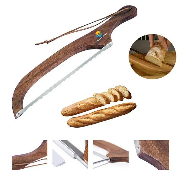Stainless Steel Wood Saw Anti-Bend Bread Knife Slicer