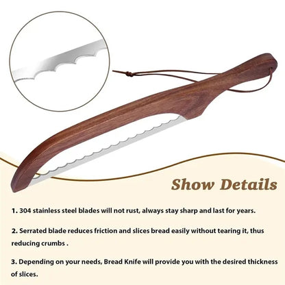 Stainless Steel Wood Saw Anti-Bend Bread Knife Slicer