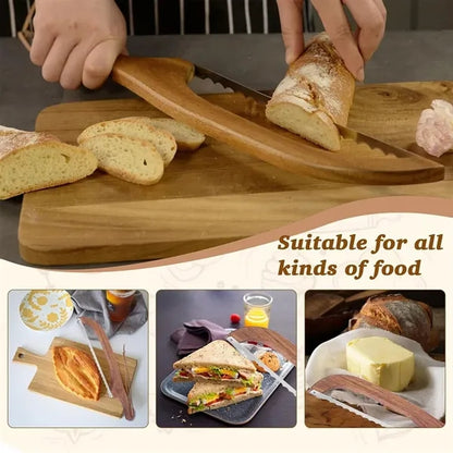 Stainless Steel Wood Saw Anti-Bend Bread Knife Slicer