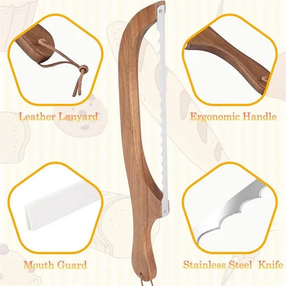 Stainless Steel Wood Saw Anti-Bend Bread Knife Slicer