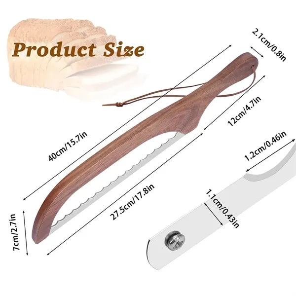 Stainless Steel Wood Saw Anti-Bend Bread Knife Slicer