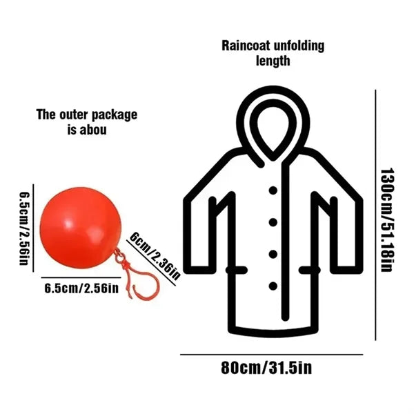Disposable Compression Spherical Raincoat Ball