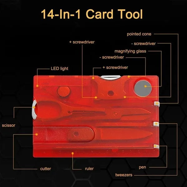 Simple Multifunctional Stainless Steel Combination Tool Card