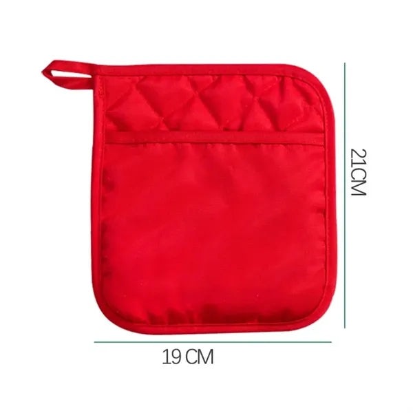 Quilted Red Pot Holder for Kitchen Use