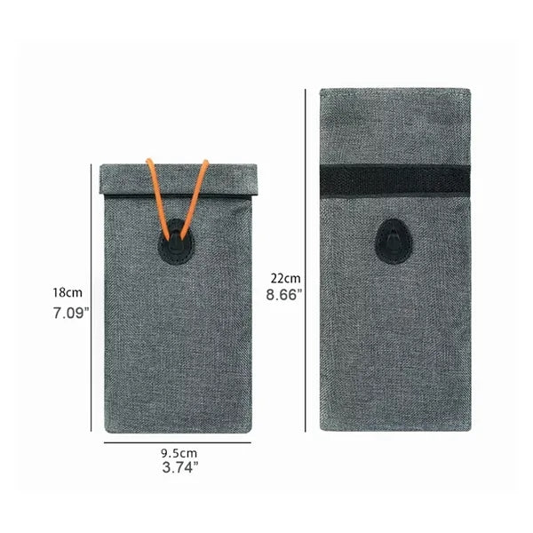 RFID Blocking Mobile Phone Pouch with Drawstring Closure