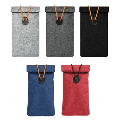 RFID Blocking Mobile Phone Pouch with Drawstring Closure