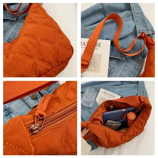 Women's Quilted Puffer Tote - Shoulder/Crossbody