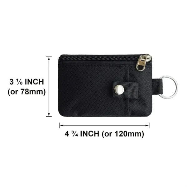 Multi-Purpose Card Holder with Zipper Adjustable Lanyard