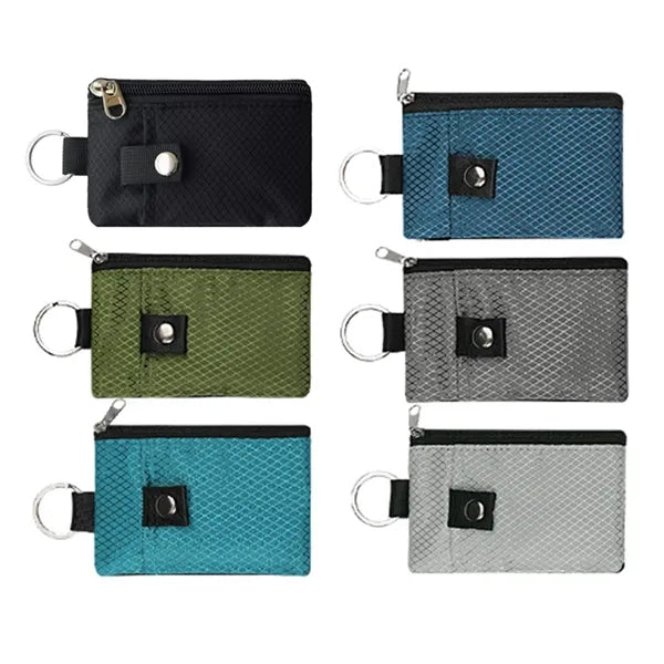 Multi-Purpose Card Holder with Zipper Adjustable Lanyard