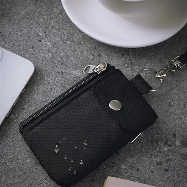 Multi-Purpose Card Holder with Zipper Adjustable Lanyard