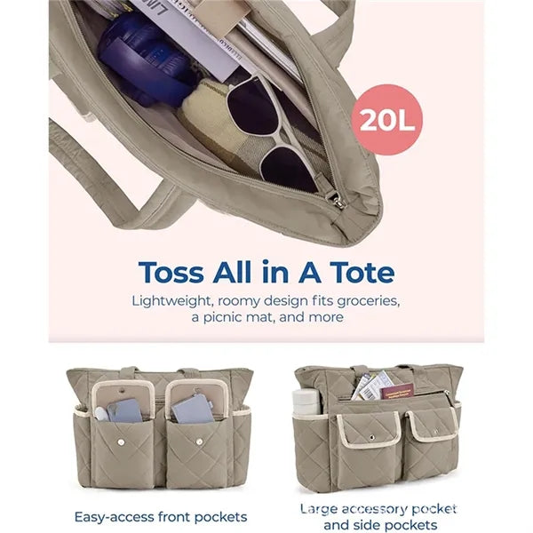 Women's Puffy Tote - Shoulder/Crossbody Travel